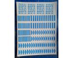 Decalque N�meros e Barras Azul Claro